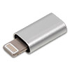  ()  Apple 8-pin (m) - microUSB (f) Perfeo, Silver