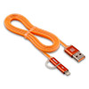  USB 2.0 -- 21 micro USB+Apple 8-pin, 1.0 REMAX Aurora 020t, LED, Orange