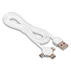  USB 2.0 -- 31 micro USB+Apple 8-pin+Type-C, 1.0 REMAX 066th, White, 2A