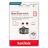  USB Flash () 128Gb SanDisk Dual Drive (USB 3.0/microUSB OTG)