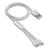  USB 2.0 -- 31 micro USB+Apple 8-pin+Type-C, 1.2  JELLICO GS-13, Silver