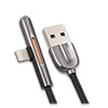   Apple 8-pin - USB (m), 1.2 HOCO U65, , LED, Black, 2.4A