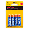  AA Alkaline Kodak MAX LR6/4 Blister