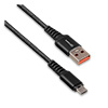 Кабель USB 2.0 -- micro USB, 1.0м GFPower 02M, нейлон Black, 2.4A