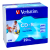  () Verbatim CD-R 700Mb (80 min) 52x AZO Printable slim box 