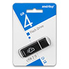  USB Flash () SmartBuy Glossy  4Gb  Black () 