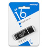 USB Flash () SmartBuy Glossy  16Gb  Black () 