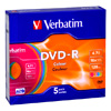  () Verbatim DVD-R 4,7Gb 16x Color slim box