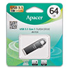  USB Flash () 64Gb Apacer AH15A (USB 3.1 Gen 1) Ashy