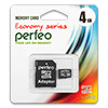   microSDHC Perfeo Economy 4Gb  (Class10 )   SD 