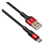 Кабель USB 2.0 -- micro USB (Am-Bm), 1.0м HOCO  X26, black/red, 2A