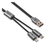 Кабель USB 2.0 -- 2в1 micro USB+Apple 8-pin, 1.0м REMAX Gemini 025t, Black
