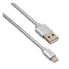 Кабель USB 2.0 -- micro USB, 0.3м REMAX 079m Moss, эко-кожа, металл, Silver, 2A