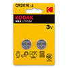  CR2016 3V Kodak MAX Blister/2