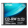 Диски (болванки) TDK CD-RW 700Mb (80 min) 12x  slim box 