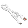 Кабель USB 2.0 -- micro USB, 1.0м GoPower GP01M, White, 2.4A