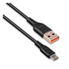 Кабель USB 2.0 -- micro USB, 1.0м GoPower GP01M, Black, 2.4A