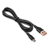 Кабель USB 2.0 -- micro USB, 1.0м GoPower GP01M, Black, 2.4A