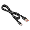Кабель USB 2.0 - USB Type-C, 1.0м GoPower GP01T, Black, 2.4A
