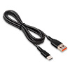 Кабель USB 2.0 - USB Type-C, 1.0м GFPower F08T, Black, 2.4A