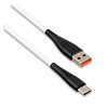 Кабель USB 2.0 - USB Type-C, 1.0м GFPower 19T, силикон, белый