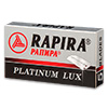 Лезвия двухсторонние для Т-станка Rapira Platinum Lux, платиновое напыление, 5 шт.