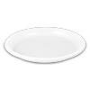 Тарелка одноразовая плоская, пластиковая, 205мм, белый, уп.100 шт.