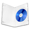 Коробка DVD Box 14 мм Россия для 1-2  дисков, цвет белый прозрачный