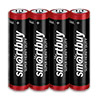 Батарейка SmartBuy AAA  1.5V R03 (солевая), 4 шт в технологической упаковке Shrink