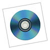 Конверт для  для CD/DVD диска бумажный с окном без клея, белый, упаковка 50 шт. 