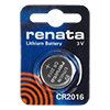 Батарейка Renata CR2016 3V круглая, 1 шт в блистерной упаковке