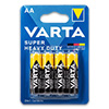 Батарейка VARTA Super Life AA  1.5V R6 (солевая), 4 шт в блистерной упаковке