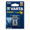 Батарейка VARTA Energy AAA  1.5V LR03, 2 шт в блистерной упаковке
