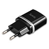 Зарядное устройство  НОСО C12 с кабелем microUSB<br /> 220V->  USBx2 5V 2400мА, Black